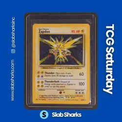 1999 POKEMON UNLIMITED #16/102 ZAPDOS RARE HOLO - Image 1