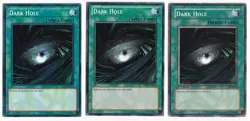 Yu-Gi-Oh 3x Common Dark Hole Mixed Sets English - Image 1