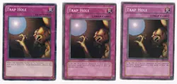 YUGIOH 3x Trap Hole - Common - Mixed Sets - Image 1