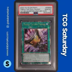 2023 YU-GI-OH 25 ANNI RARITY COLLECTION 1ST ED TRIPLE TACTICS TALENT QCR PSA 10 - Image 1