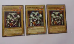 Playset: 3x Summoned Skull SDY-004 (Common, Unlimited, Well Worn / MP) Yugioh - Image 1