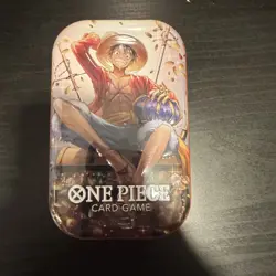 One Piece Mini Tin Set Vol 2 (2 Tins) Luffy Ace OP-13 Promo Cards Sealed - Image 1