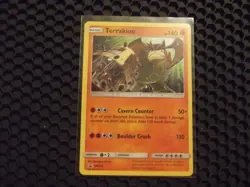 Terrakion SM223 Black Star Promo COSMOS Holo Pokemon Card * NM 2019 * - Image 1