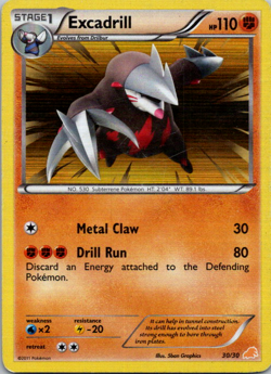 Excadrill 30/30 Black & White Excadrill Trainer Kit Pokemon Card Holo - Nm/Vlp - Image 1