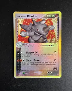 Team Magma's Rhydon | 11/95 | Ex Magma Vs Aqua |Reverse Holo | Pokemon Card | MP - Image 1