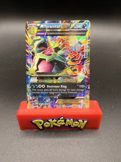 Pokemon TCG Mega M Tyranitar EX Holo Ultra Rare Card Ancient Origins 43/98 NM - Image 1