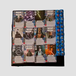Star Wars Destiny Blue Legendary Card Lot w/ Dice - Image 1