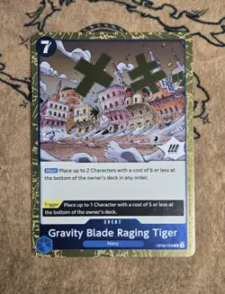 One Piece Card Game Gravity Blade Raging Tiger (Reprint) OP06-058 R NM English - Image 1
