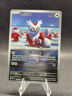 Delibird 152/132 Illustration Rare Mega Evolutions Pokemon TCG Cards - Image 1