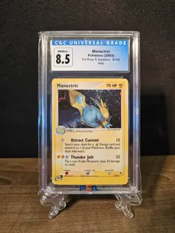 CGC 8.5 - 2003 Manectric Holo 9/109 EX Ruby & Sapphire Vintage Pokemon Card - Image 1