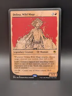 MTG - Delina, Wild Mage - SHOWCASE - Legendary Creature (Elf Shaman) - AFR #317 - Image 1