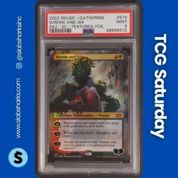 2022 MAGIC THE GATHERING #574 WRENN AND SIX 2X2 SC TEXTURED FOIL PSA 9 - Image 1