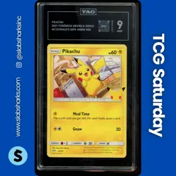 2021 POKEMON MCDONALD'S 25TH ANV. SPECIAL EDITION #25/25 PIKACHU NON HOLO TAG 9 - Image 1