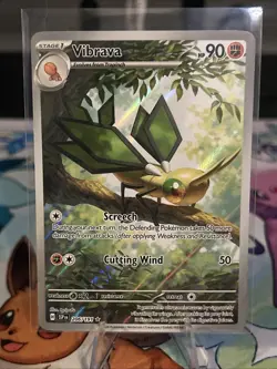 Pokemon TCG Vibrava Card 206/191 SV08 Surging Sparks NM Illustration Rare - Image 3