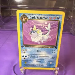 Pokemon Dark Vaporeon Team Rocket 45/82 1st Edition 60 HP Uncommon English - Image 1