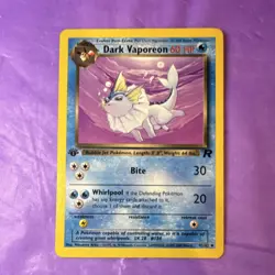 Pokemon Dark Vaporeon Team Rocket 45/82 1st Edition 60 HP Uncommon English - Image 2