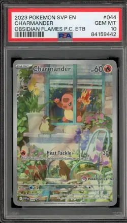 Pokemon Center Stamp Promo Charmander Obsidian Flames ETB SVP EN 044 PSA 10 - Image 1