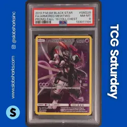 2019 POKEMON SM BLACK STAR PROMO #SM228 ARMORED MEWTWO PSA 8 - Image 1