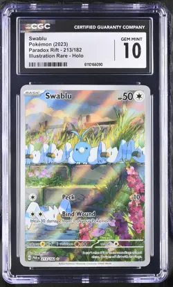 Swablu 213/182 CGC 10 - 2023 Pokemon SV Paradox Rift IR - Image 1