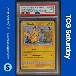 2016 POKEMON SM BLACK STAR PROMO #SM162 PIKACHU HOLO PSA 9 - Image 1