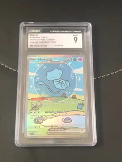2024 POKEMON PALDEAN FATES SPECIAL ILLUSTRATION RARE #232/091 MEW EX PSA 9 - Image 1