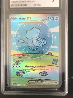 2024 POKEMON PALDEAN FATES SPECIAL ILLUSTRATION RARE #232/091 MEW EX PSA 9 - Image 2
