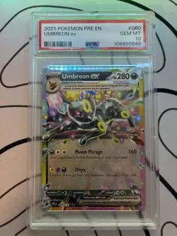 2025 POKEMON PRE EN UMBREON ex #060 PSA 10 - Image 1