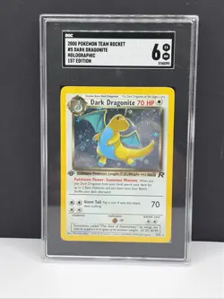 2000 POKEMON ROCKET 1ST EDITION #5 DARK DRAGONITE-HOLO SGC 6 - Image 1