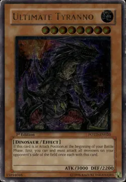 Ultimate Tyranno 1st Edition Ultimate Rare POTD-EN020 Yu-Gi-Oh! - Image 1