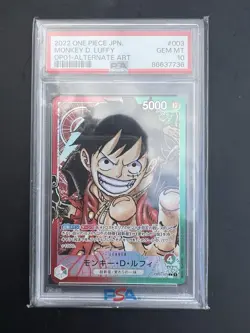 2022 ONE PIECE JPN OP01-ROMANCE DAWN ALTERNATE ART #003 MONKEY D. LUFFY PSA 10 - Image 1