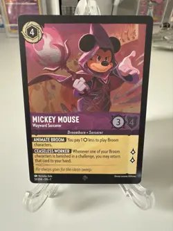 2023 Disney Lorcana TCG The First Chapter #51/204 Mickey Mouse Wayward Sorcerer - Image 1