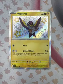 Wattrel - 145/091 - Pokemon Paldean Fates Shiny Rare Card NM - Image 1