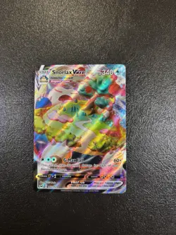 Pokemon TCG Snorlax VMAX Holo Ultra Rare Card Sword & Shield Base Set 142/202 - Image 1