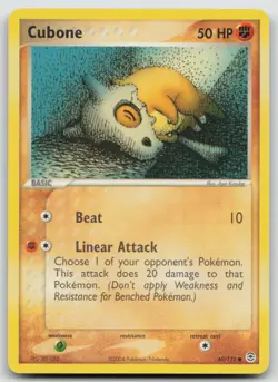 Pokemon Card Cubone Common FireRed & LeafGreen 60/112 - Image 1