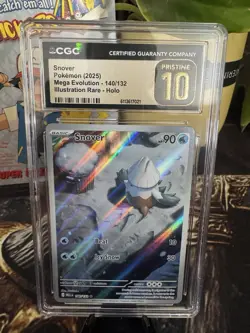 Pokemon Card Snover 132 Mega Evolution ILLUSTRATION Pristine Grade 10 NOT PSA - Image 2