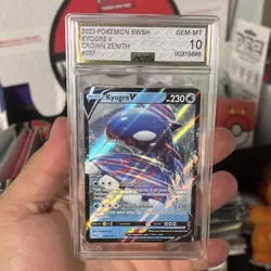 Pokemon Kyogre V Crown Zenith Ultra Rare Holo AGS 10 Graded Card SHIP WORLDWIDE - Image 1