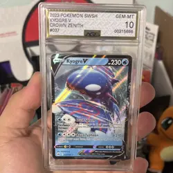 Pokemon Kyogre V Crown Zenith Ultra Rare Holo AGS 10 Graded Card SHIP WORLDWIDE - Image 4