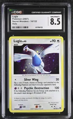 CGC 8.5 Lugia 2007 Secret Wonders 14/132 Holo Pokemon Card - Image 1