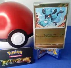 RIOLU - 76/132 Mega Evolution - NM - Reverse Holo Common - Pokemon TCG Card - Image 1