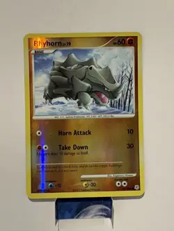Pokemon TCG: Rhyhorn 95/130 (2007) Diamond & Pearl • Reverse Holo Card LP+ - Image 1