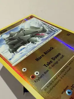 Pokemon TCG: Rhyhorn 95/130 (2007) Diamond & Pearl • Reverse Holo Card LP+ - Image 3