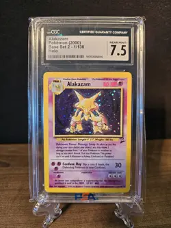 CGC 7.5 - 2000 Alakazam Base Set 2 Holo 1/130 Vintage Pokemon Card - Image 1