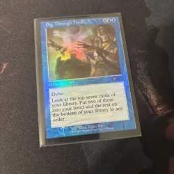 Mtg FOIL RETRO FRAME Dig Through Time - WPN & Gateway Promos + Bonus Foils - Image 1