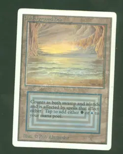 UNDERGROUND SEA rare UNLIMITED Magic the Gathering HP - Image 1