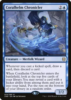 MTG Coralhelm Chronicler Zendikar Rising 54 Regular Promo - Image 1