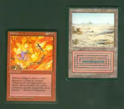 BADLANDS (Revised) and Inferno (The Dark) Foreign Black Border MTG - Image 1