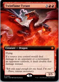 Twinflame Tyrant (Extended Art) 469 Foundations NM MTG - Image 1