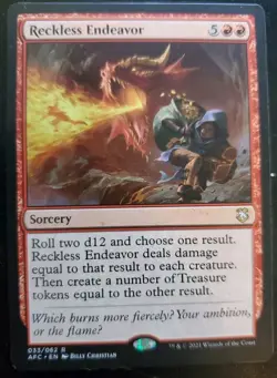 Reckless Endeavor (33/62) MTG, Adventures in the Forgotten Realms Commander NM - Image 1