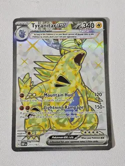 TYRANITAR ex 211/197 OBSIDIAN FLAMES POKEMON- FULL ART- MINT- PACK FRESH - Image 1