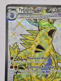 TYRANITAR ex 211/197 OBSIDIAN FLAMES POKEMON- FULL ART- MINT- PACK FRESH - Image 2